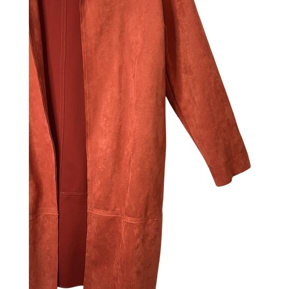 Philosophy Coatigan Womens Size L Long Sleeve Pockets Collar Microfiber NWT - Picture 4 of 9